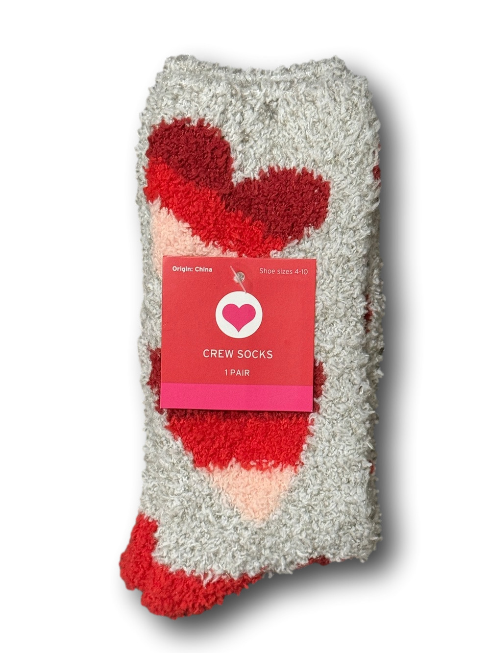 3/$15 Heart Cozy Fashion Crew Socks - NWT